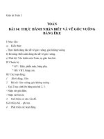 Giáo án Toán 3 chương 2 bài 14: Thực hành nhận biết và vẽ góc vuông bằng ê ke