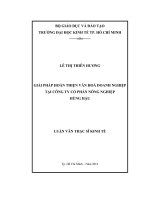 Giải pháp hoàn thiện văn hoá doanh nghiệp tại công ty cổ phần nông nghiệp hùng hậu 