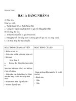 Giáo án Toán 3 chương 2 bài 1: Bảng nhân 6