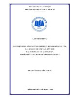 Cải thiện sinh kế bền vững khi thực hiện di dời, giải tỏa, tái định cư để cải tạo, xây mới các chung cư cũ xuống cấp  nghiên cứu tại chung cư cô giang 
