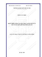 Hoàn thiện công tác đấu thầu tại ban quản lý dự án xây dựng đô thị tỉnh lào cai (tt) 