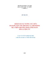 KHẢO SÁT SỰ TƯƠNG TÁC GIỮA OXALIPLATIN VỚI ADENINE VÀ ADENOSINE DỰA TRÊN PHƯƠNG PHÁP TÍNH TOÁN  HÓA LƯỢNG TỬ