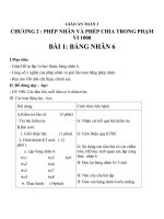 Giáo án Toán 3 chương 2 bài 1: Bảng nhân 6