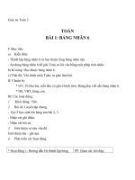 Giáo án Toán 3 chương 2 bài 1: Bảng nhân 6