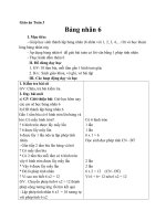 Giáo án Toán 3 chương 2 bài 1: Bảng nhân 6