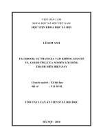 Facebook sự tham gia vào không gian số và ảnh hưởng của nó đến lối sống thanh niên hiện nay tt 