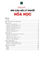 999 câu hỏi lý thuyết ôn thi THPT QG 2019