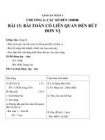 Giáo án Toán 3 chương 4 bài 13: Bài toán liên quan đến rút về đơn vị (tt)