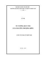 Tư tưởng duy tân của nguyễn thượng hiền