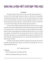 Giáo án luyện viết chữ đẹp cấp tốc 12 buổi