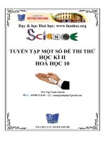 Một số đề thi ôn tâp cho học kì II - Hoá học 10
