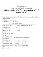 Giáo án Toán 3 chương 4 bài 11: Nhân số có năm chữ số với số có 1 chữ số