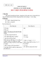 Giáo án Toán 3 chương 4 bài 7: Diện tích hình vuông