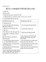 Giáo án Toán 3 chương 3 bài 12: Làm quen với chữ số La Mã