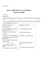 Giáo án Toán 3 chương 4 bài 8: Phép cộng các số trong phạm vi 100 000