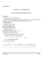 Giáo án Toán 3 chương 3 bài 12: Làm quen với chữ số La Mã