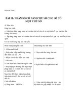 Giáo án Toán 3 chương 4 bài 11: Nhân số có năm chữ số với số có 1 chữ số