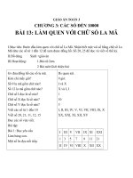 Giáo án Toán 3 chương 3 bài 12: Làm quen với chữ số La Mã