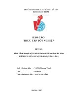 THỰC TRẠNG HOẠT ĐỘNG MARKETING PHÁT TRIỂN THỊ TRƯỜNG DỊCH VỤ CHUYỂN PHÁT NHANH CỦA TỔNG CÔNG TY CỔ PHẦN BƯU CHÍNH VIETTEL