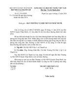 Tờ trình đề nghị khen thưởng thành tích Hội Nông dân năm 2016