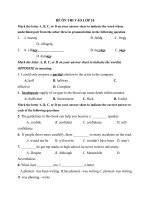 DE ON THI VAO LOP 10  SACH MOI