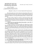 Hướng dẫn gợi ý thảo luận, đóng góp các văn bản hội nghị Ban chấp hành Hội Nông dân tổng kết năm 2014