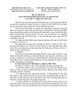 ĐỀ ÁN NHÂN SỰ BAN CHẤP HÀNH HỘI NÔNG DÂN XÃ THẠNH LỢI LẦN THỨ V