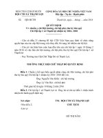 QUYẾT ĐỊNH chuẩn y chi Hội trưởng chi hội phó thư ký thủ quỹ Chi Hội ấp 1 xã Thạnh Lợi