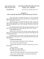 KẾ HOẠCH Kiểm tra thực hiện Ngân hàng bò và Địa chỉ nhân đạo quý I năm 2017