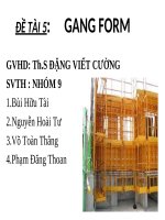 Thuyết minh  Công nghệ thi công Gang form