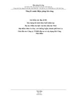 Thuyết minh biện pháp thi công xây dựng hồ sinh thái, suối nhân tạo