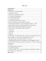 mô hình nhượng quyền thương hiệu về ngành thực phẩm của việt nam