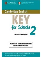 Cambridge English Key for School 2