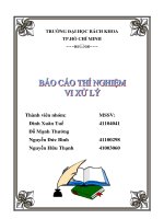báo cáo thí nghiệm vi xử lý