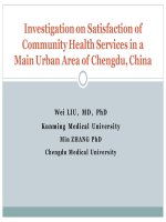 Phân tích sự hài lòng về dịch vụ y tế ở vùng đô thị Tứ XuyênTrung Quốc_Investigation on satisfaction of community health services sep11