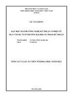 Dạy học ngành công nghệ kỹ thuật cơ điện tử dựa vào dự án ở trường đại học sư phạm kỹ thuật (tt) 