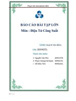 BÁO CÁO BÀI TẬP LỚN Môn : Điện Tử Công Suất