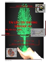 Tài liệu ôn thi HSG môn sinh 10 chuyên sâu (tích hợp kiến thức hóa học)