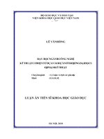 Dạy học ngành công nghệ kỹ thuật cơ điện tử dựa vào dự án ở trường đại học sư phạm kỹ thuật