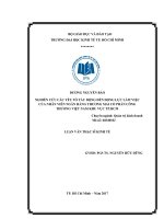 Nghiên cứu các yếu tố tác động đến động lực làm việc của nhân viên ngân hàng thương mai cổ phần công thương việt nam khu vực TP HCM 