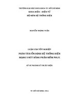 PHÂN TÍCH ỔN ĐỊNH HỆ THỐNG ĐIỆN MẠNG 5 NÚT BẰNG PHẦN MỀM PSSE