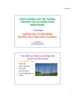 THÔNG SỐ VÀ MÔ HÌNH ĐƯỜNG DÂY TRUYỀN TẢI ĐIỆN