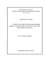 Vấn đề kế toán thuế thu nhập doanh nghiệp trong các doanh nghiệp có vốn đều tư trực tiếp nước ngoài tại việt nam 