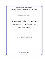 Xây dựng kế toán trách nhiệm tại công ty cổ phần giáo dục bầu trời xanh 