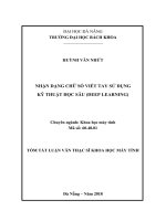 Nhận dạng chữ số viết tay sử dụng kỹ thuật học sâu (deep learning)
