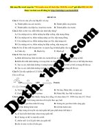 BỘ đề THI THPT QUỐC GIA CHUẨN cấu TRÚC bộ GIÁO sinh học   thầy thịnh nam  file word có lời giải chi tiết đề số  (19) 