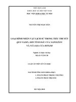 Loại hình nhân vật lịch sử trong tiểu thuyết quo vadis, mối tình đầu của napoléon và nửa kia của hitler 