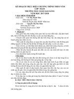 KẾ HOẠCH năm học 2017   2018(lớp mầm)