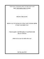 Pháp luật về đánh giá công chức hành chính ở việt nam hiện nay (tt) 