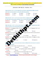 33  đề thi KSCL THPT đội cấn   file word có lời giải chi tiết 